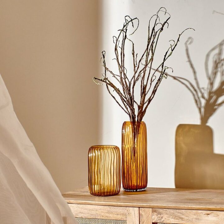 Raio - Amber glass vases